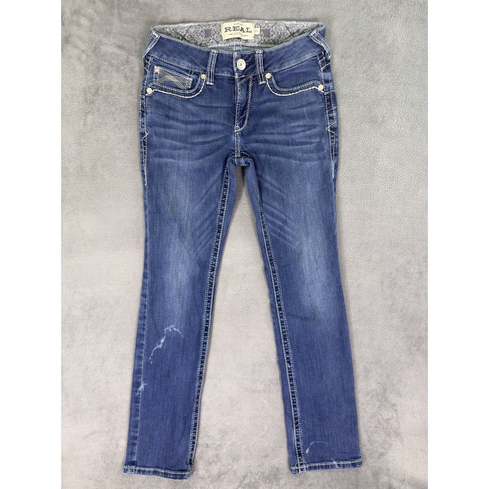 Ariat Jeans Womens 27 Blue Real Denim Dresden Mid Rise Straight Medium Wash
